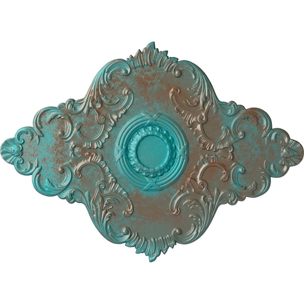 Ekena Millwork Piedmont Medallion (Canopies up to 6 1/2"), 67 1/8"W x 48 5/8"H x 1 7/8"P, Copper Green Patina CM67PECGS - main